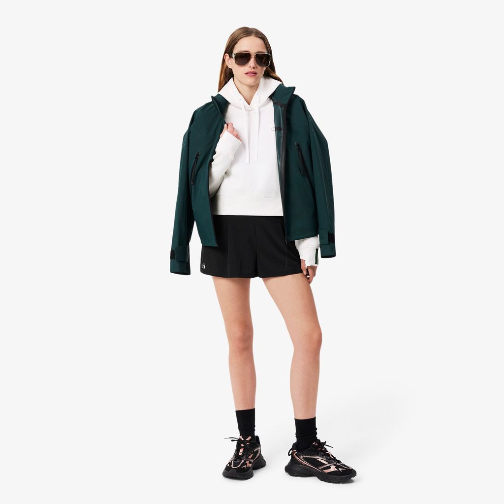 Áo Hoodie Lacoste Nữ Dáng Ngắn Chất Liệu Cotton