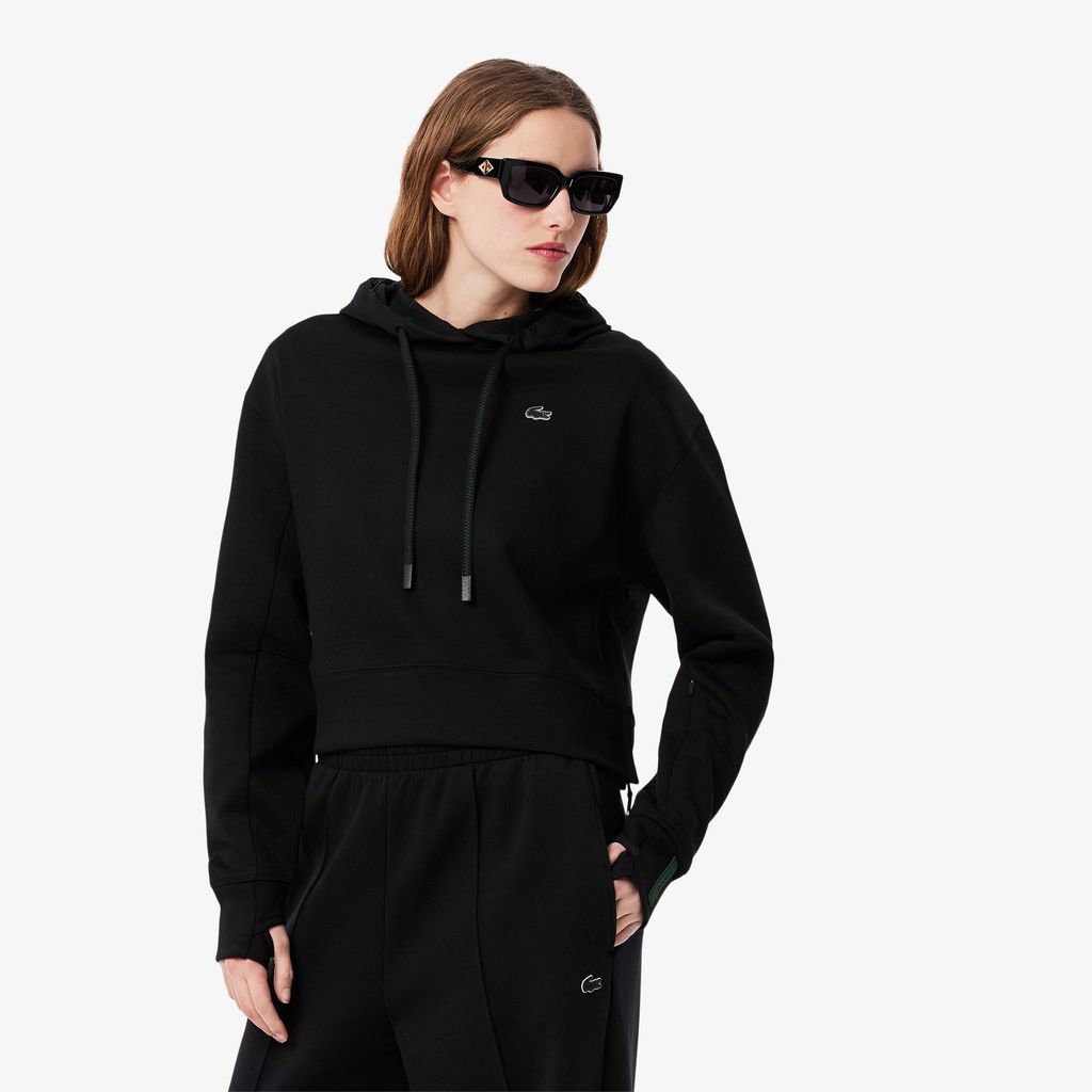 Áo Hoodie Lacoste Nữ Dáng Ngắn Chất Liệu Cotton