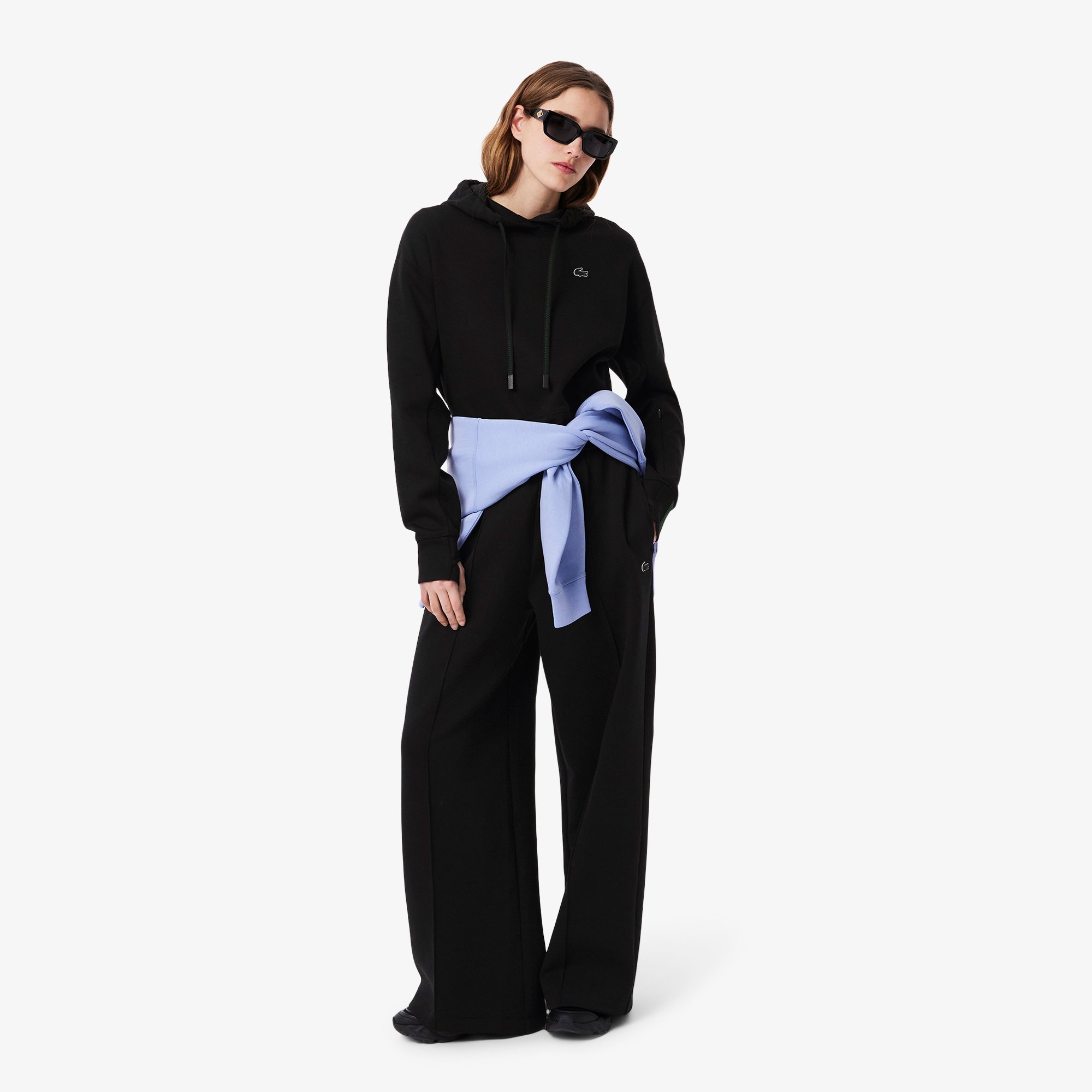 Áo Hoodie Lacoste Nữ Dáng Ngắn Chất Liệu Cotton