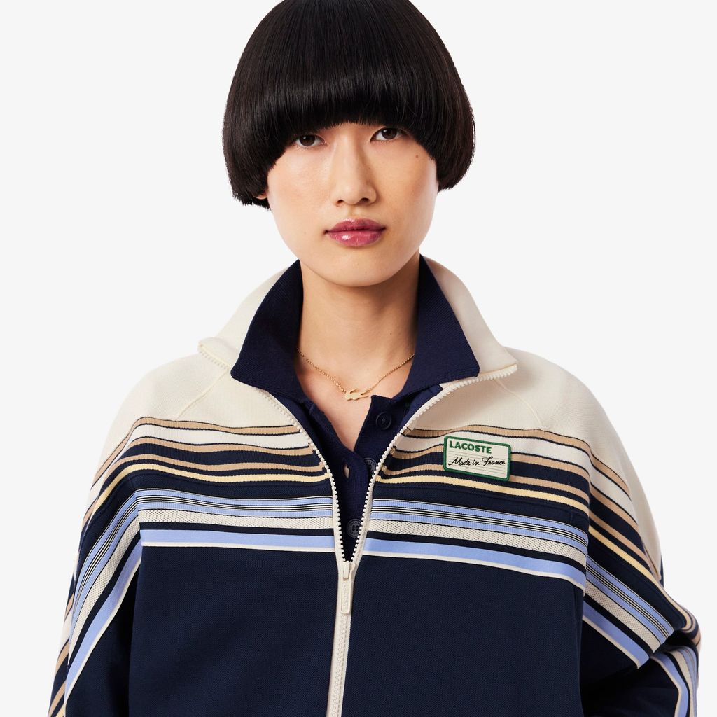 Áo Nỉ Lacoste Nữ Dáng Rộng Khóa Kéo Sản Xuất Tại Pháp