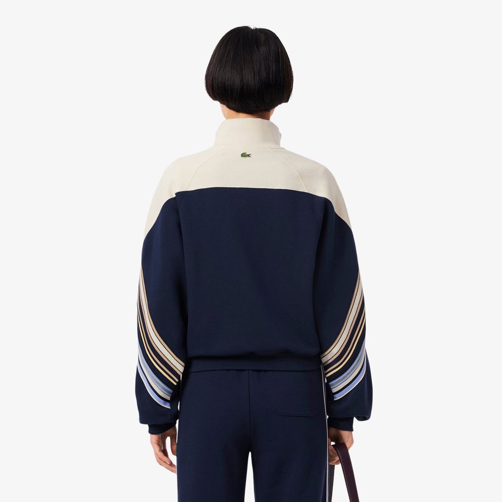 Áo Nỉ Lacoste Nữ Dáng Rộng Khóa Kéo Sản Xuất Tại Pháp