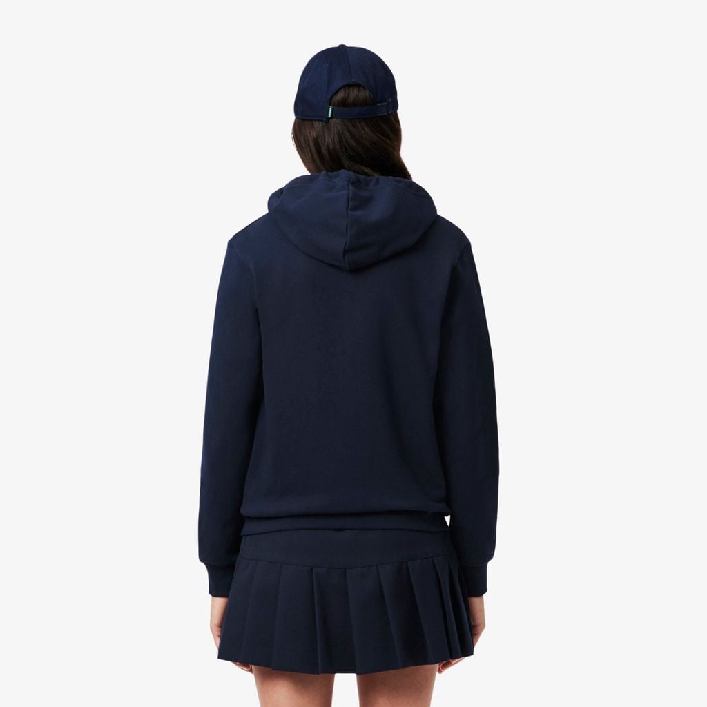 Áo Hoodie Lacoste Nữ Dáng Rộng Lông Cừu Có Khóa Kéo