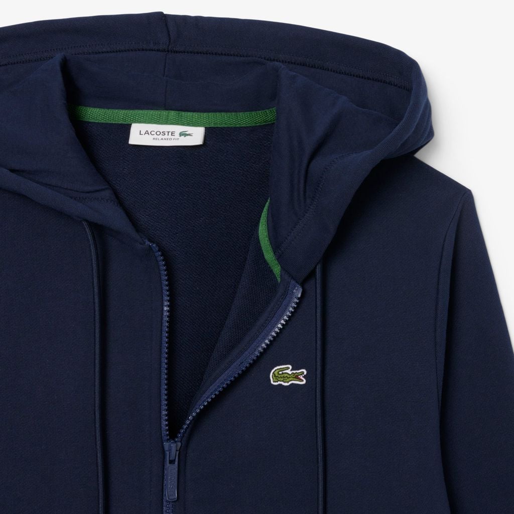 Áo Hoodie Lacoste Nữ Dáng Rộng Lông Cừu Có Khóa Kéo