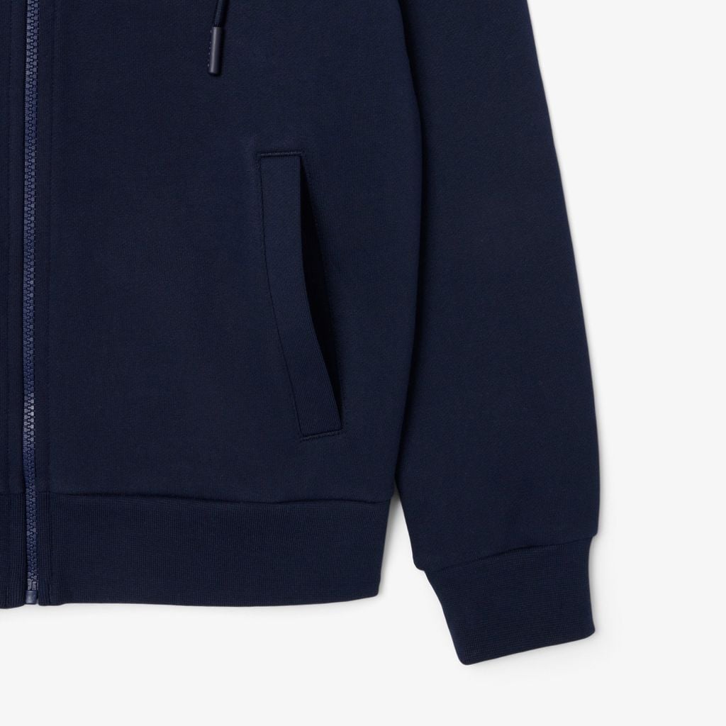 Áo Hoodie Lacoste Nữ Dáng Rộng Lông Cừu Có Khóa Kéo