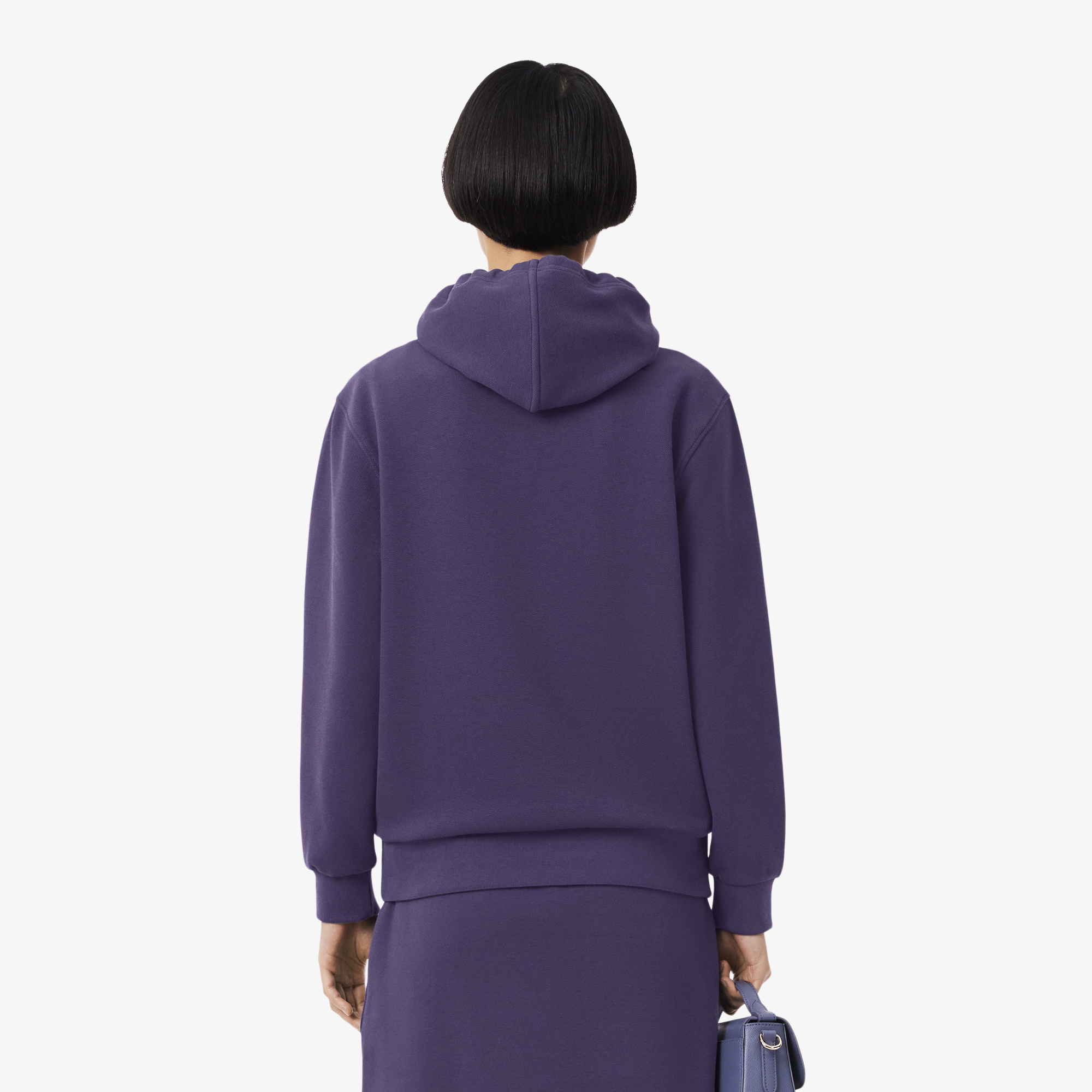 Áo Hoodie Lacoste Nữ Dáng Rộng Chất Liệu Piqué