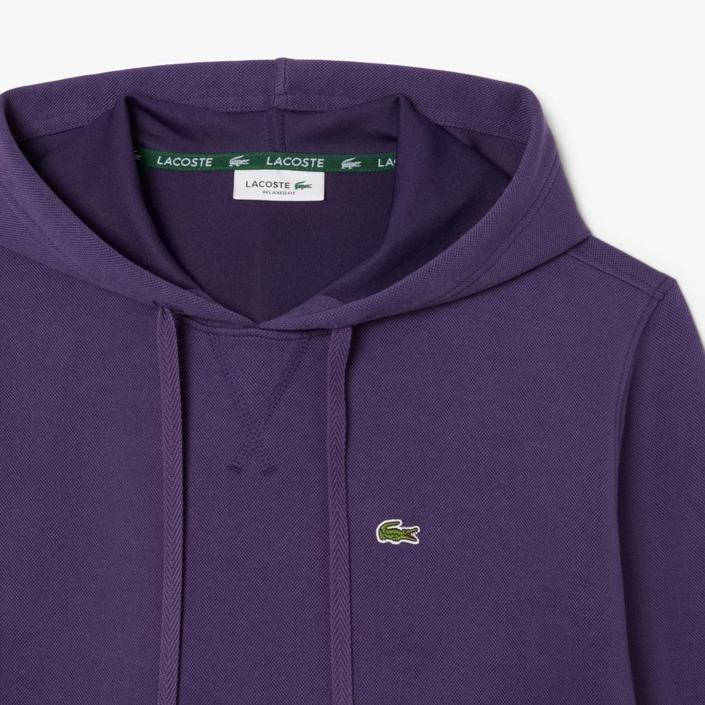 Áo Hoodie Lacoste Nữ Dáng Rộng Chất Liệu Piqué