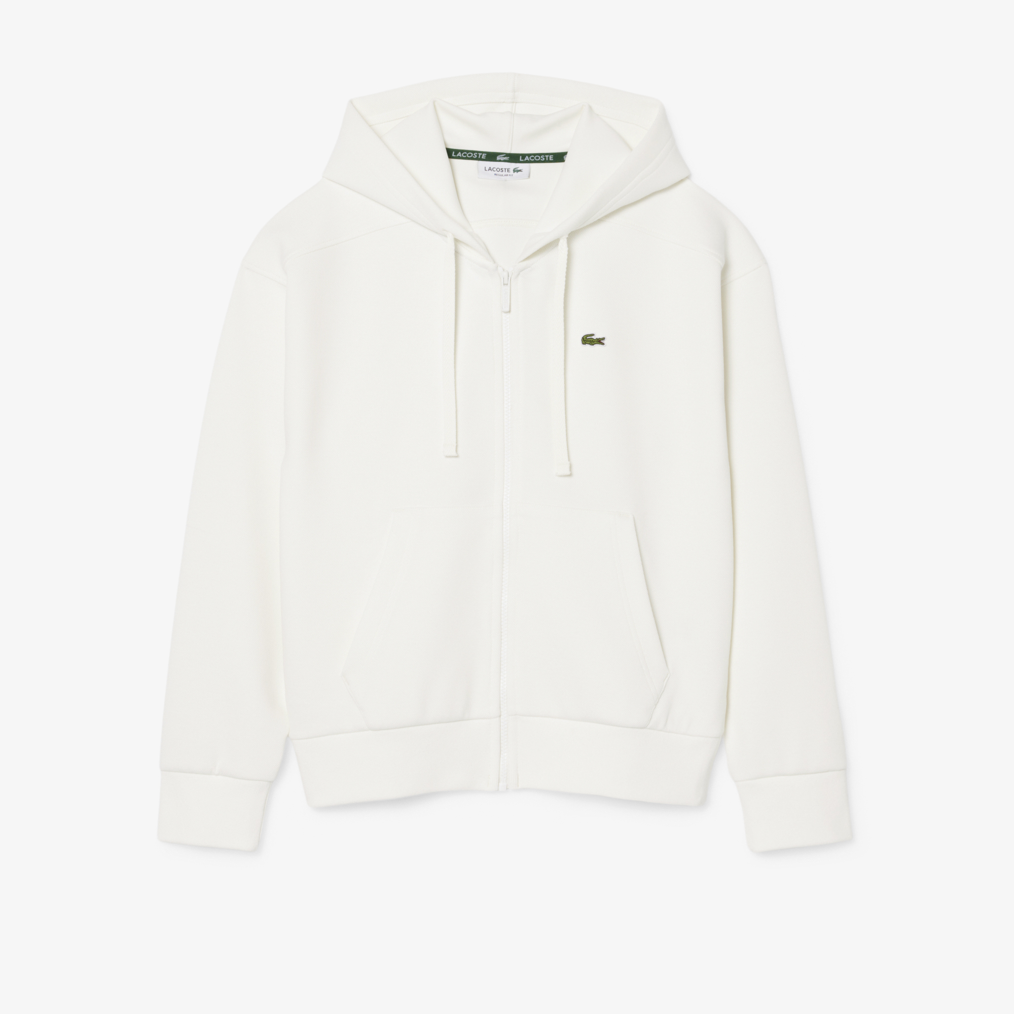 Áo Hoodie Lacoste Nữ Oversize Chất Liệu Piqué Có Khóa Kéo