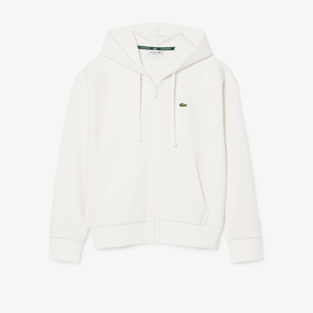Áo Hoodie Lacoste Nữ Oversize Chất Liệu Piqué Có Khóa Kéo