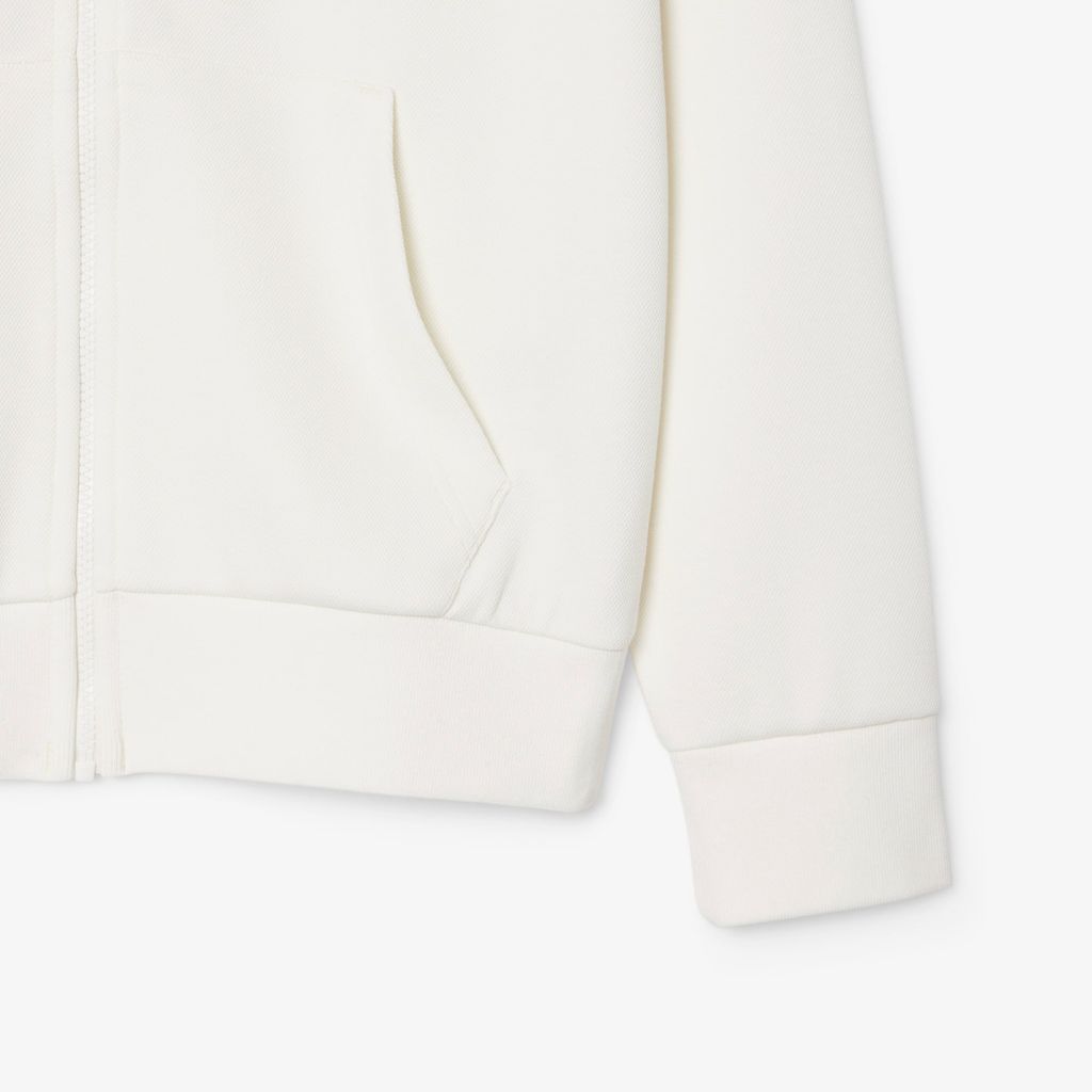 Áo Hoodie Lacoste Nữ Oversize Chất Liệu Piqué Có Khóa Kéo