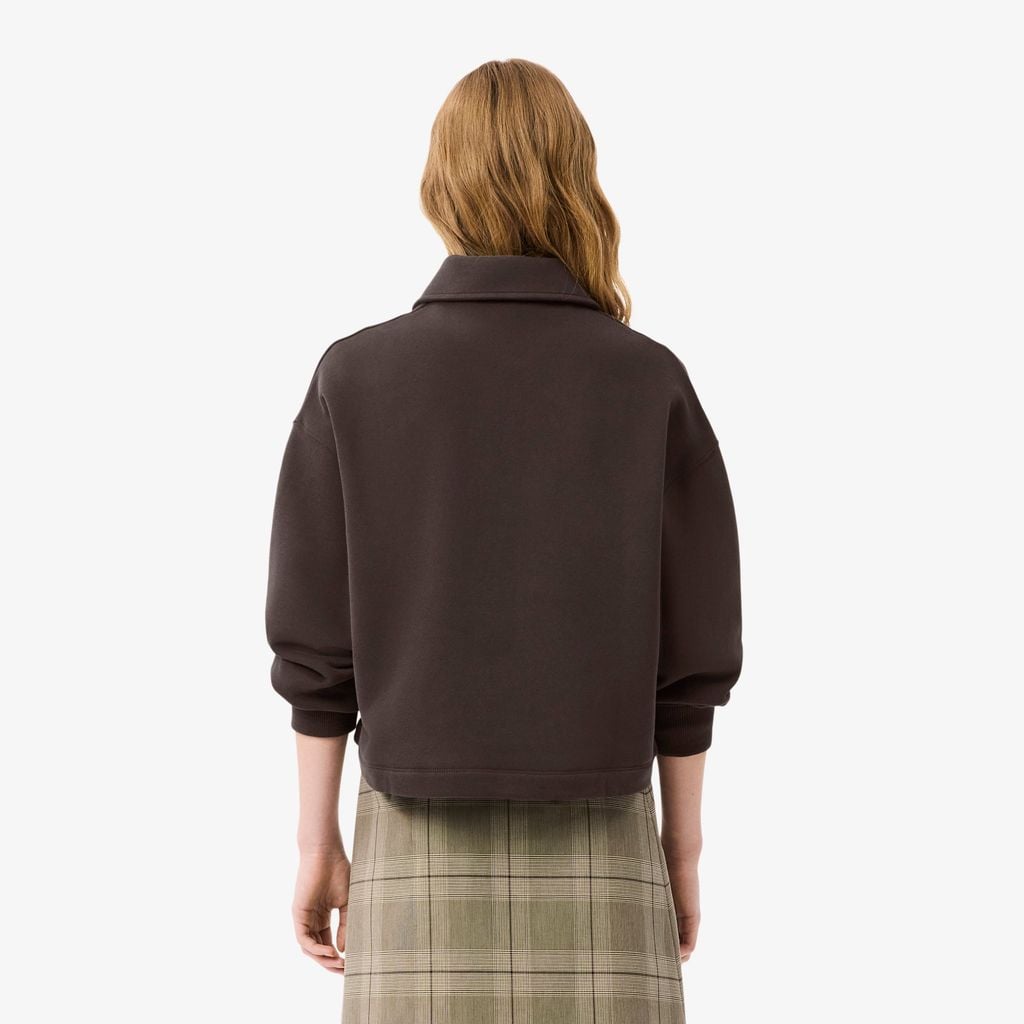 Áo Nỉ Polo Lacoste Nữ Cổ Polo Oversize