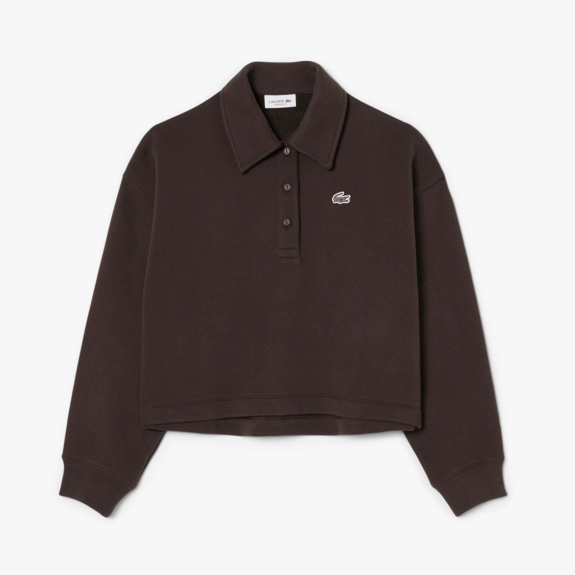 Áo Nỉ Polo Lacoste Nữ Cổ Polo Oversize