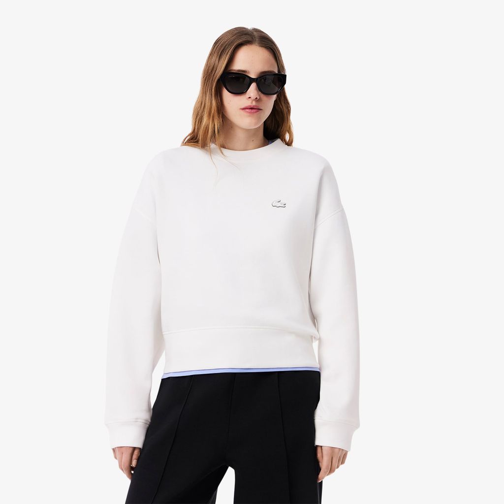 Áo Nỉ Lacoste Nữ Oversize Chất Liệu Cotton