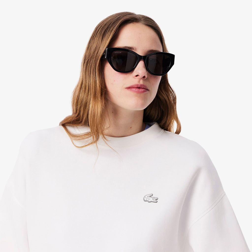 Áo Nỉ Lacoste Nữ Oversize Chất Liệu Cotton