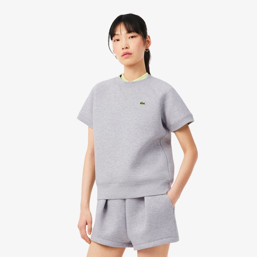 Áo Nỉ Lacoste Nữ Dáng Suông Tay Ngắn