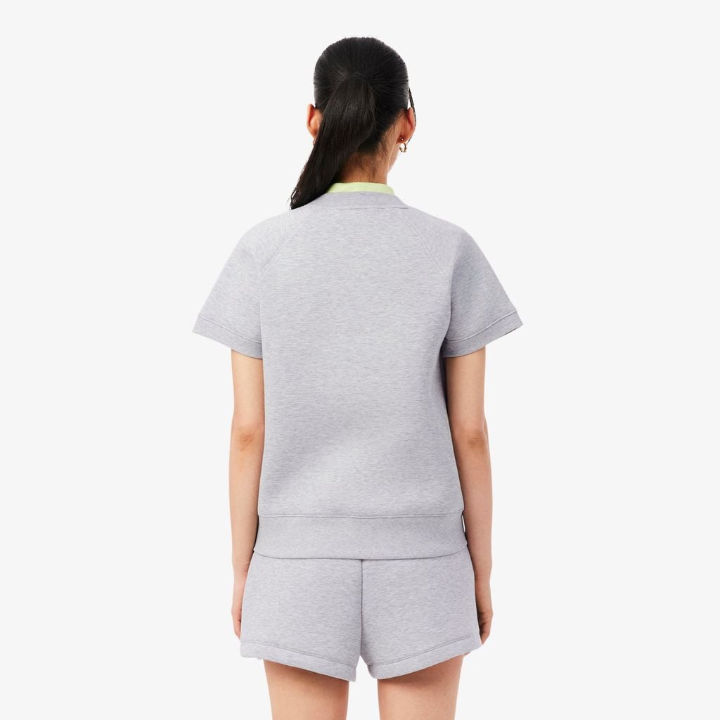 Áo Nỉ Lacoste Nữ Dáng Suông Tay Ngắn