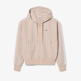 Áo Hoodie Lacoste Nữ Hoạ Tiết Monogram Chất Liệu Jacquard