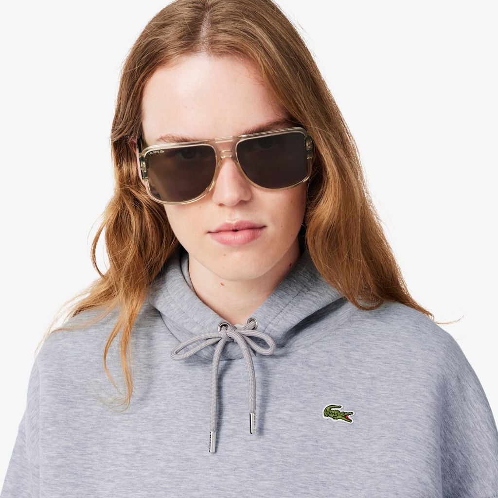 Áo Nỉ Lacoste Nữ Oversize Chất Liệu Thun Dệt Kim