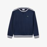 Áo Nỉ Lacoste Nữ Dáng Suông Cổ Thuyền Sản Xuất Tại Pháp