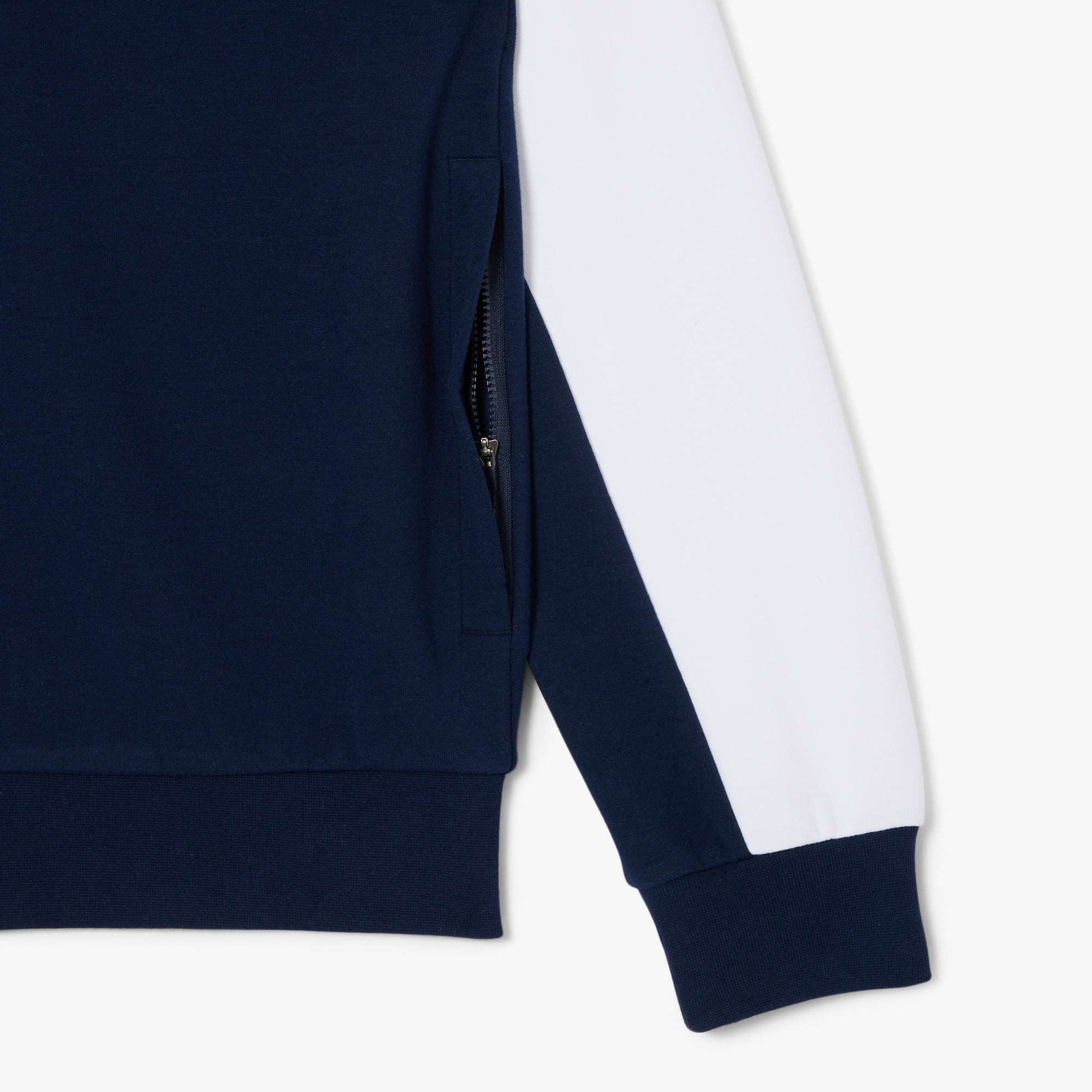 Áo Nỉ Thể Thao Lacoste Nam Dáng Oversize Có Khóa Kéo Họa Tiết Color-Block