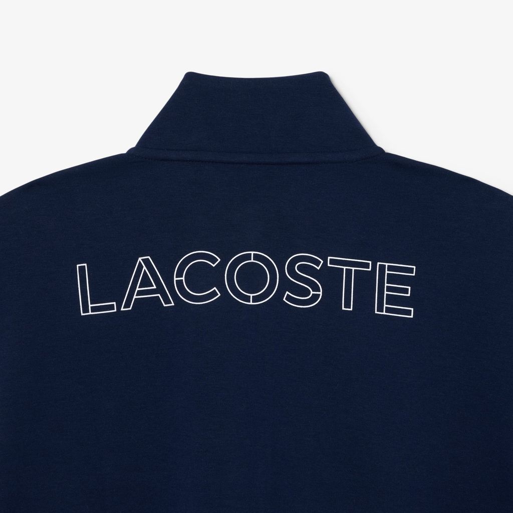 Áo Nỉ Thể Thao Lacoste Nam Dáng Oversize Có Khóa Kéo Họa Tiết Color-Block