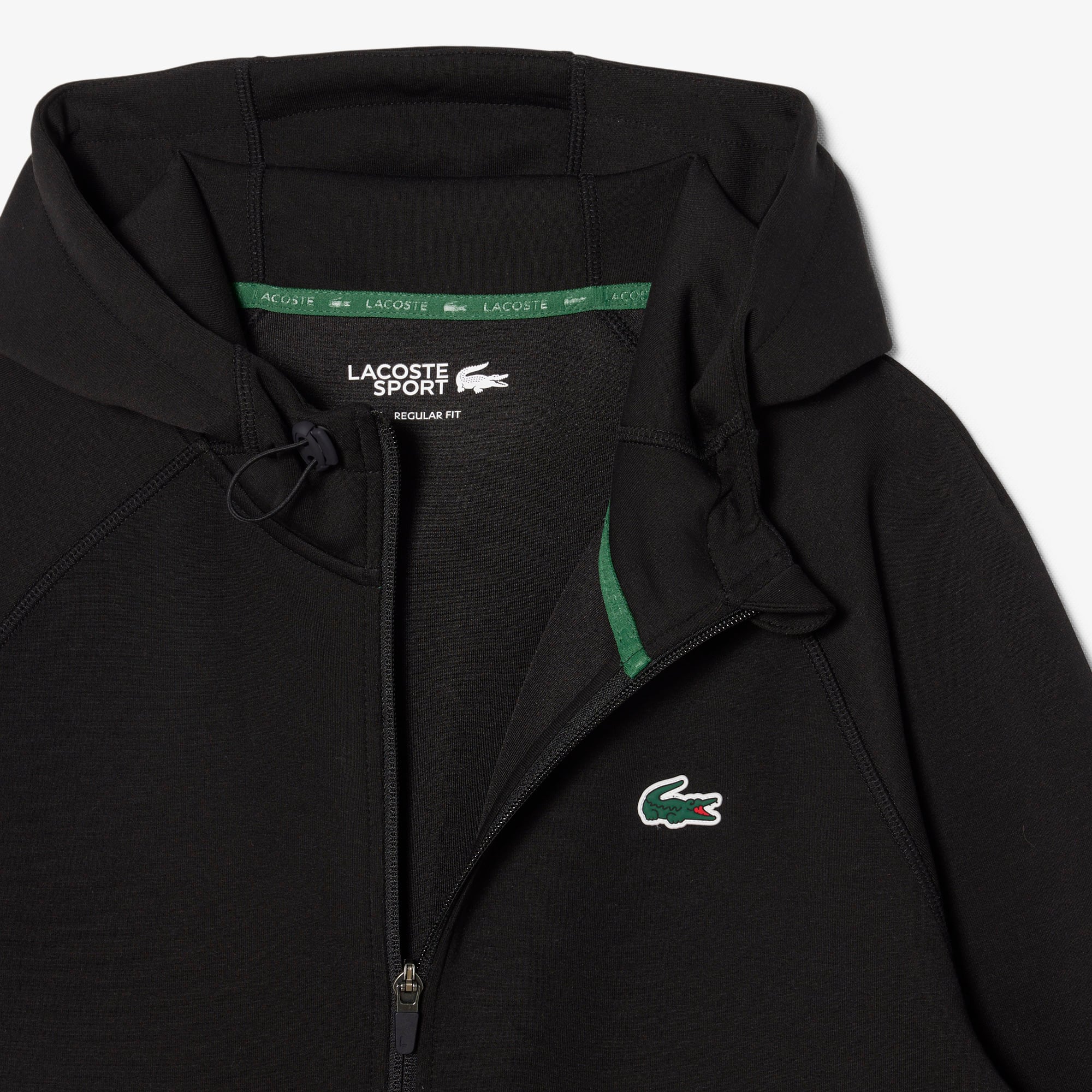 Áo Hoodie Thể Thao Lacoste Nam Dáng Rộng Co Giãn Có Khóa Kéo
