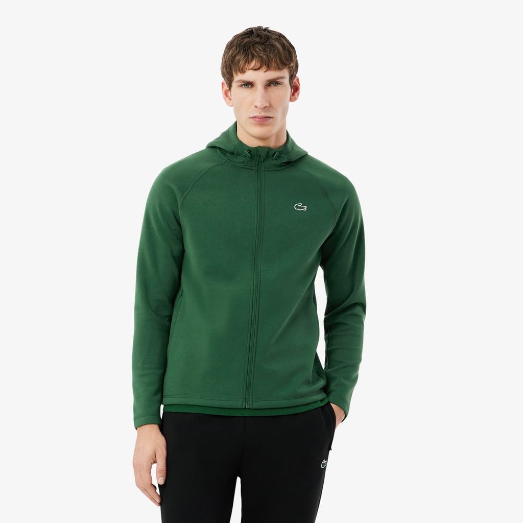 Áo Hoodie Thể Thao Lacoste Nam Dáng Rộng Co Giãn Có Khóa Kéo