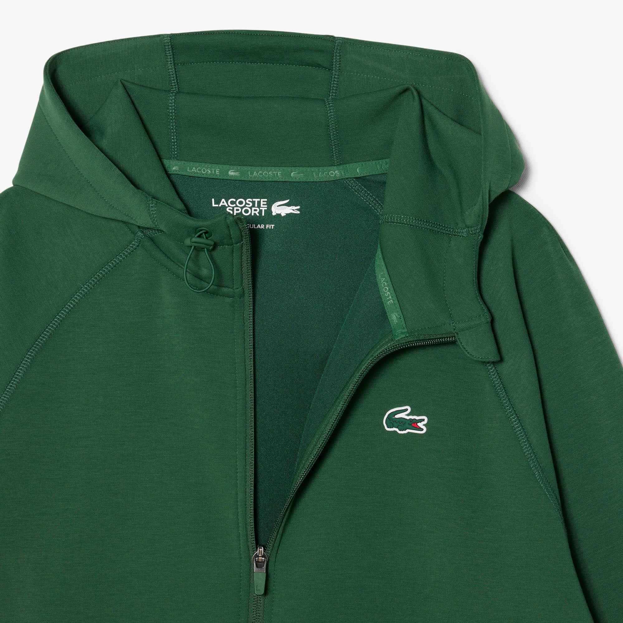 Áo Hoodie Thể Thao Lacoste Nam Dáng Rộng Co Giãn Có Khóa Kéo
