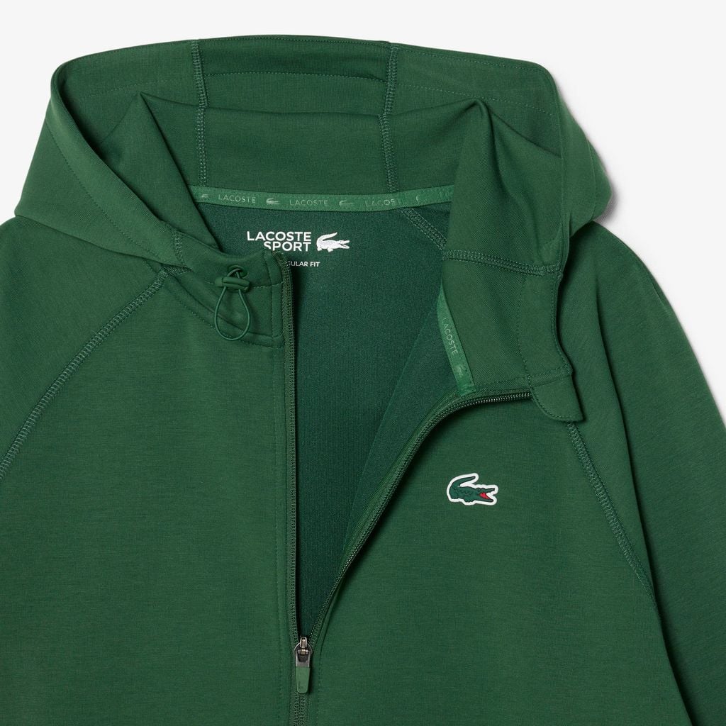 Áo Hoodie Thể Thao Lacoste Nam Dáng Rộng Co Giãn Có Khóa Kéo