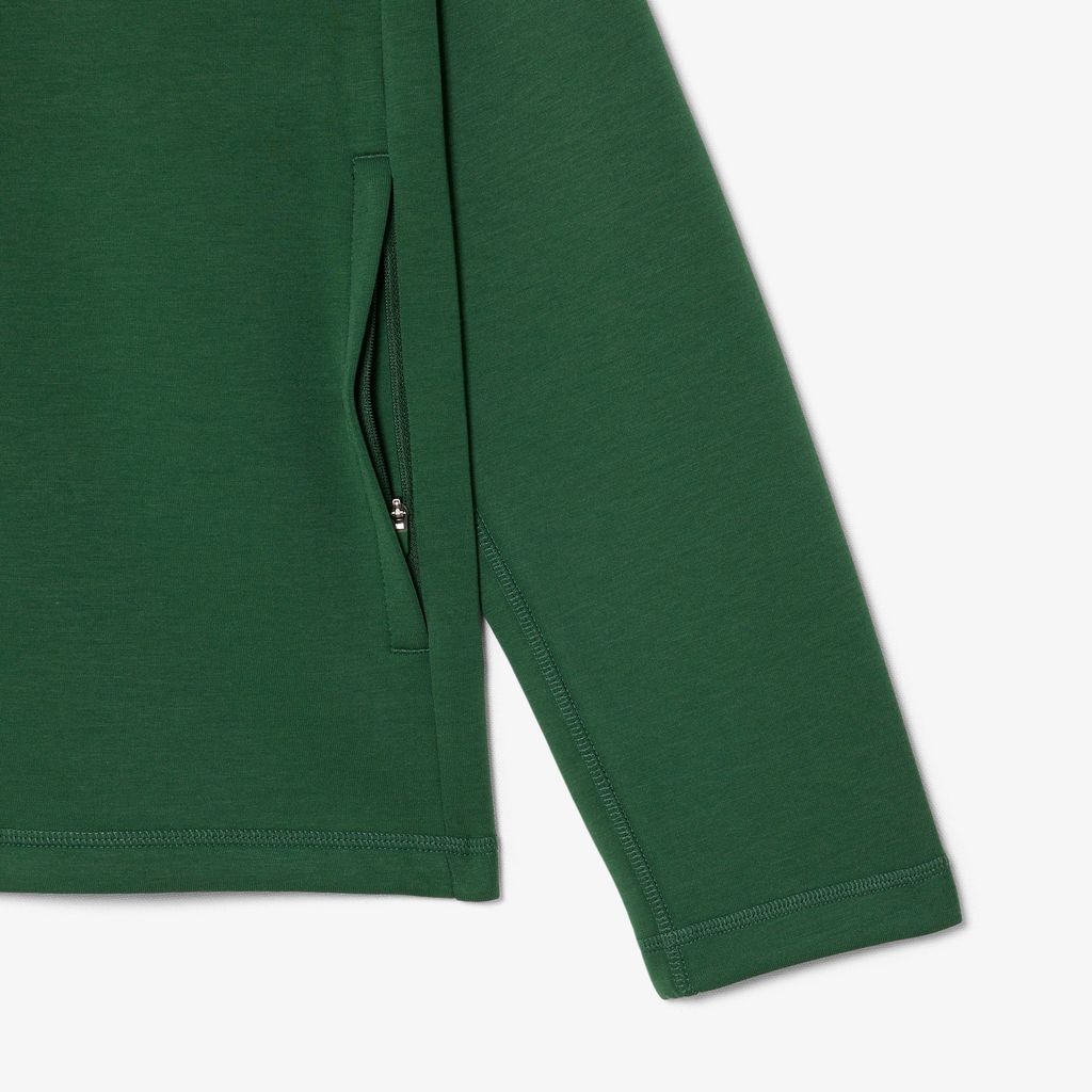 Áo Hoodie Thể Thao Lacoste Nam Dáng Rộng Co Giãn Có Khóa Kéo