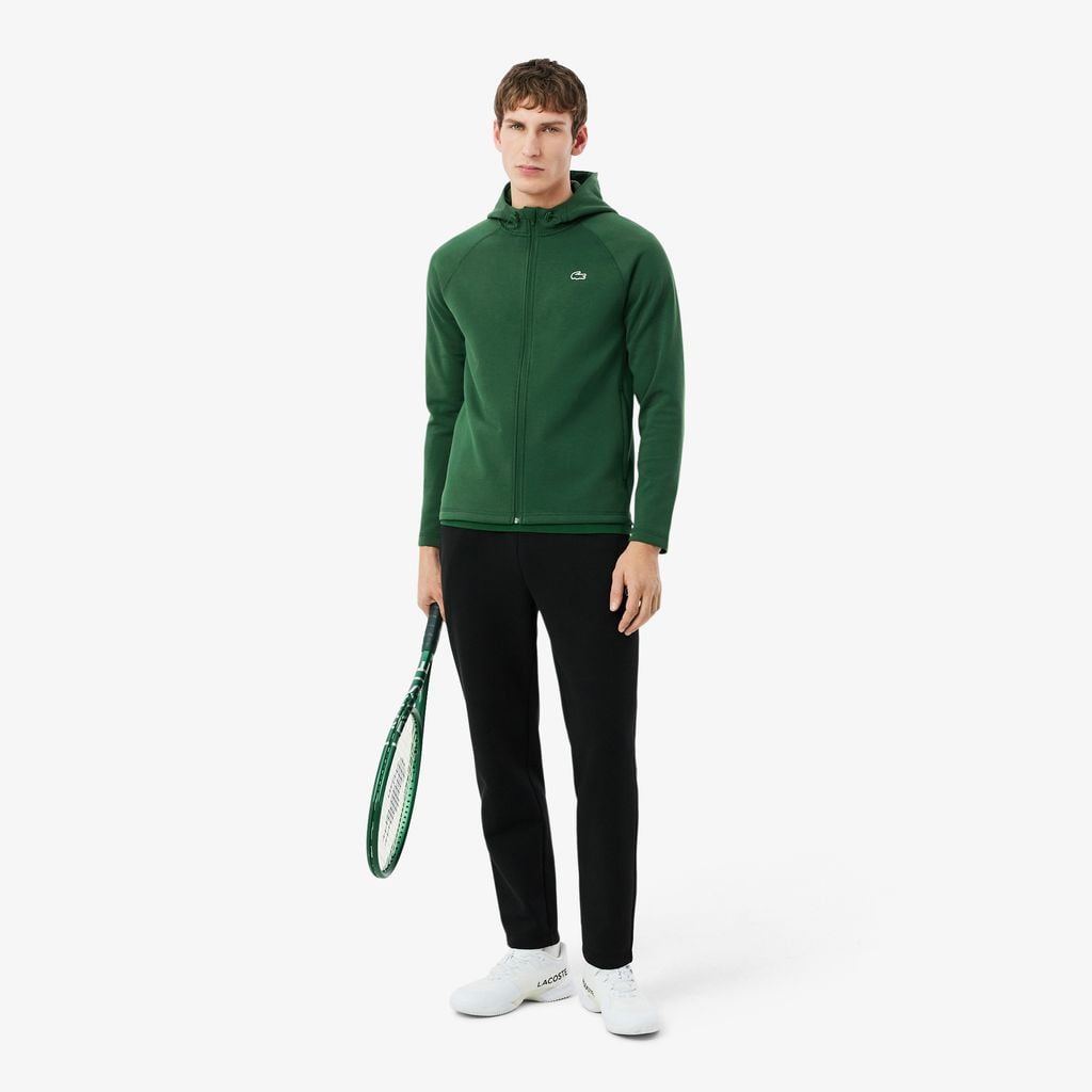 Áo Hoodie Thể Thao Lacoste Nam Dáng Rộng Co Giãn Có Khóa Kéo