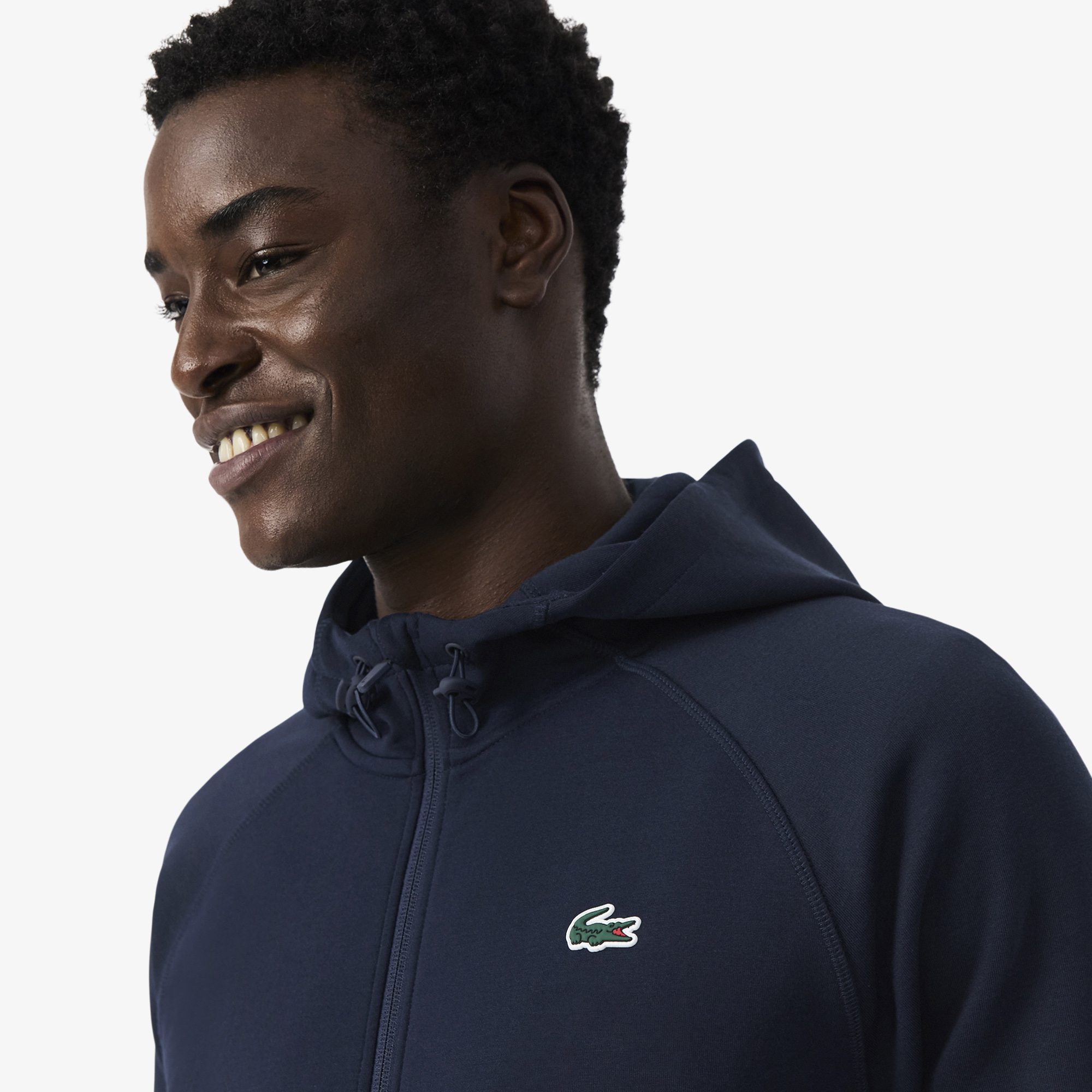 Áo Hoodie Thể Thao Lacoste Nam Dáng Rộng Co Giãn Có Khóa Kéo
