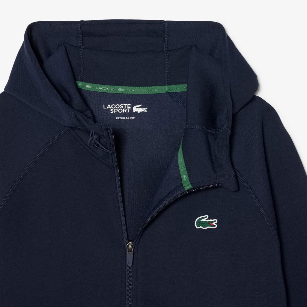 Áo Hoodie Thể Thao Lacoste Nam Dáng Rộng Co Giãn Có Khóa Kéo
