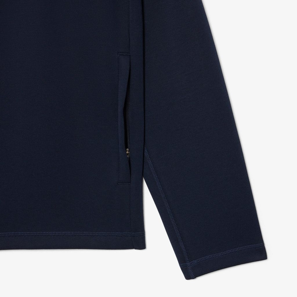 Áo Hoodie Thể Thao Lacoste Nam Dáng Rộng Co Giãn Có Khóa Kéo