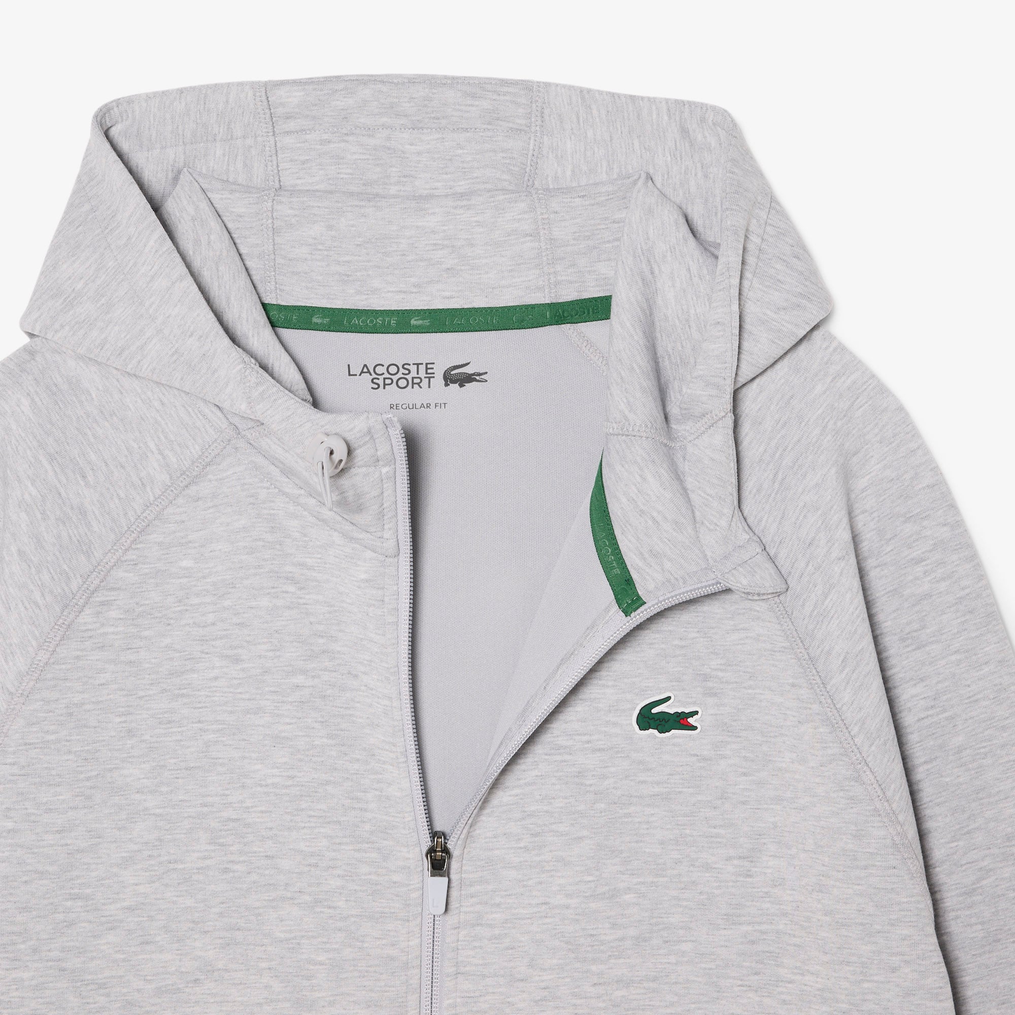 Áo Hoodie Thể Thao Lacoste Nam Dáng Rộng Co Giãn Có Khóa Kéo