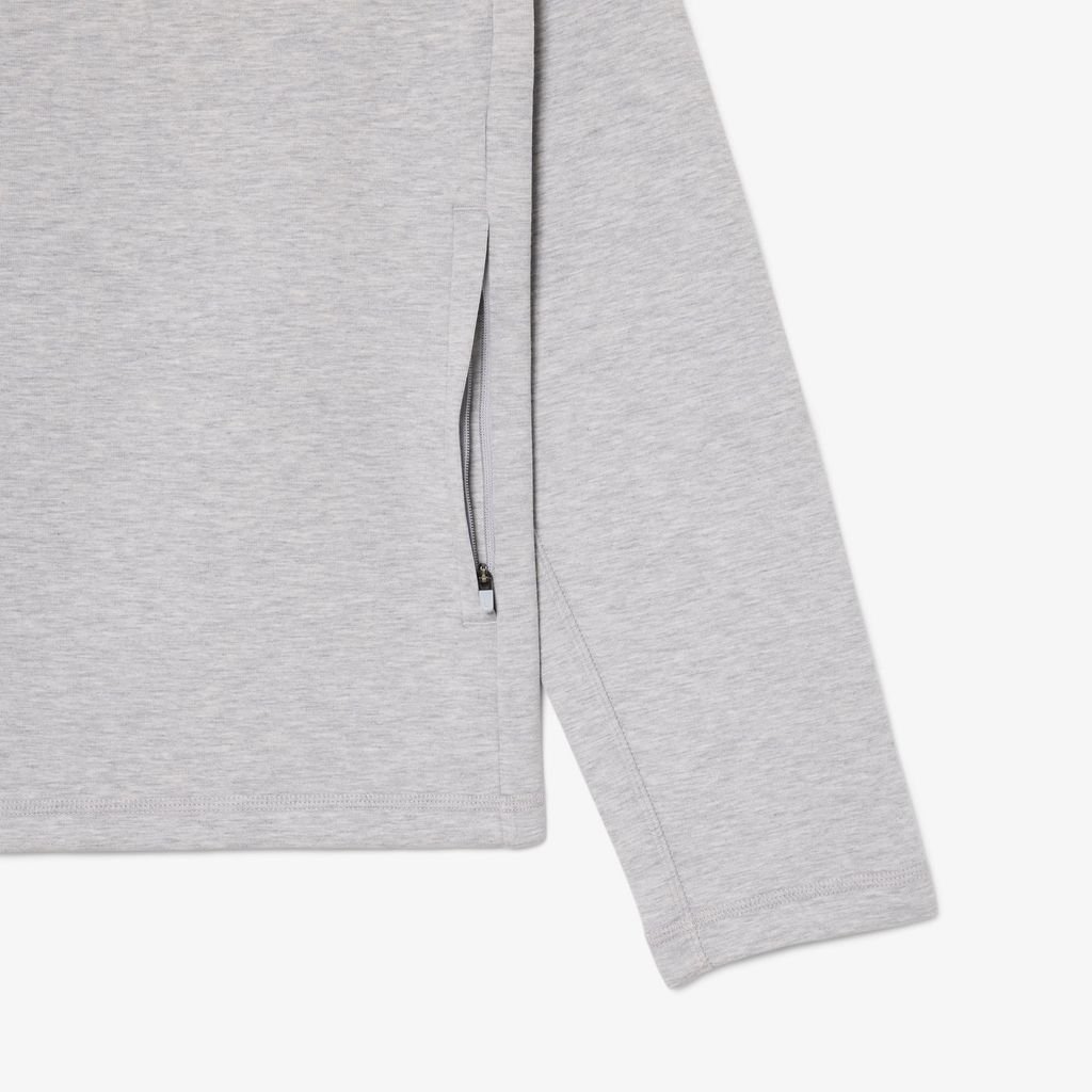 Áo Hoodie Thể Thao Lacoste Nam Dáng Rộng Co Giãn Có Khóa Kéo