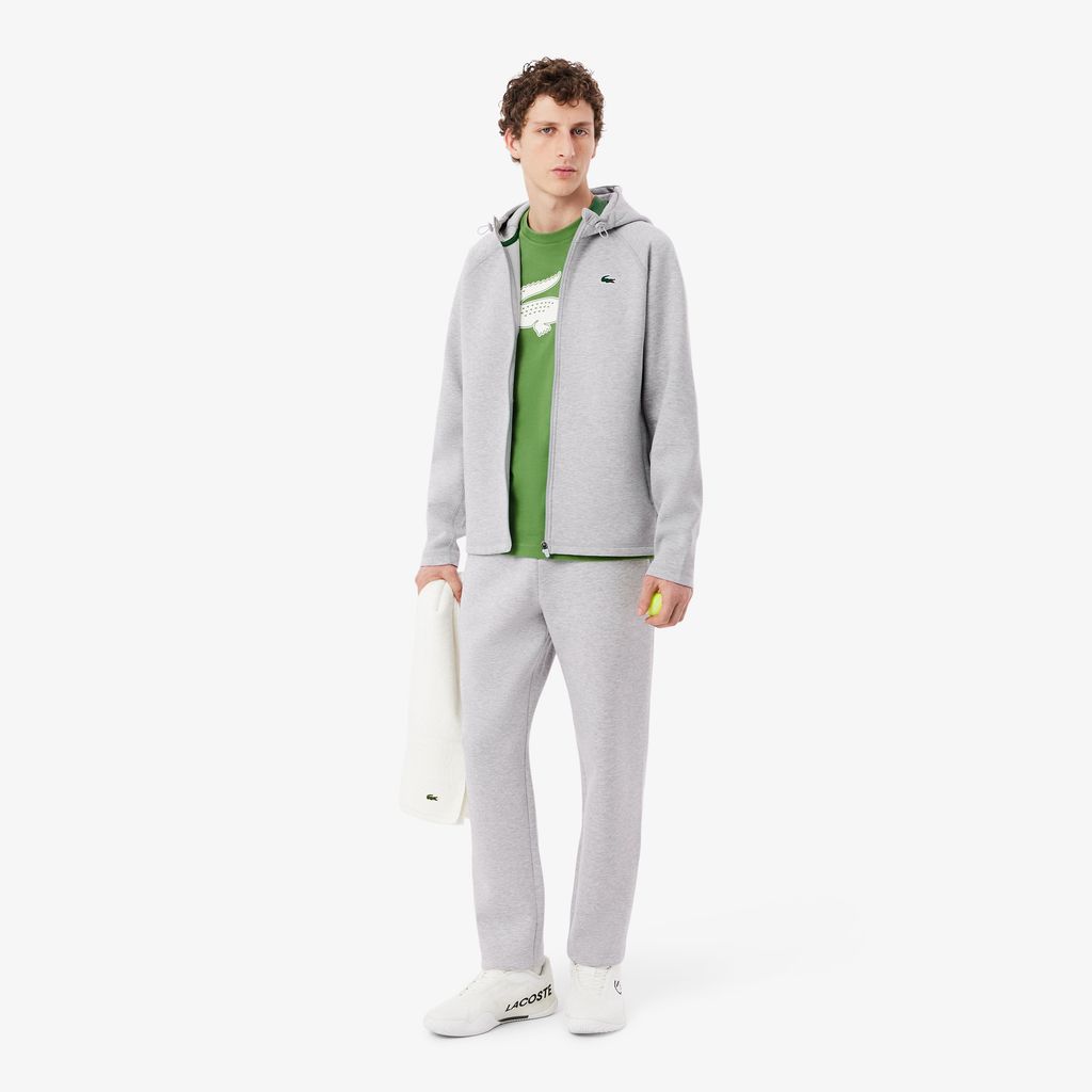 Áo Hoodie Thể Thao Lacoste Nam Dáng Rộng Co Giãn Có Khóa Kéo