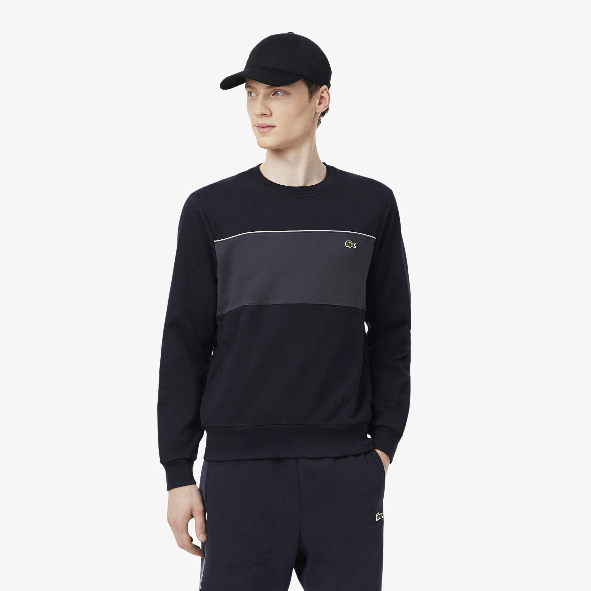 Áo Nỉ Lacoste Nam Dáng Suông Họa Tiết Color-Block