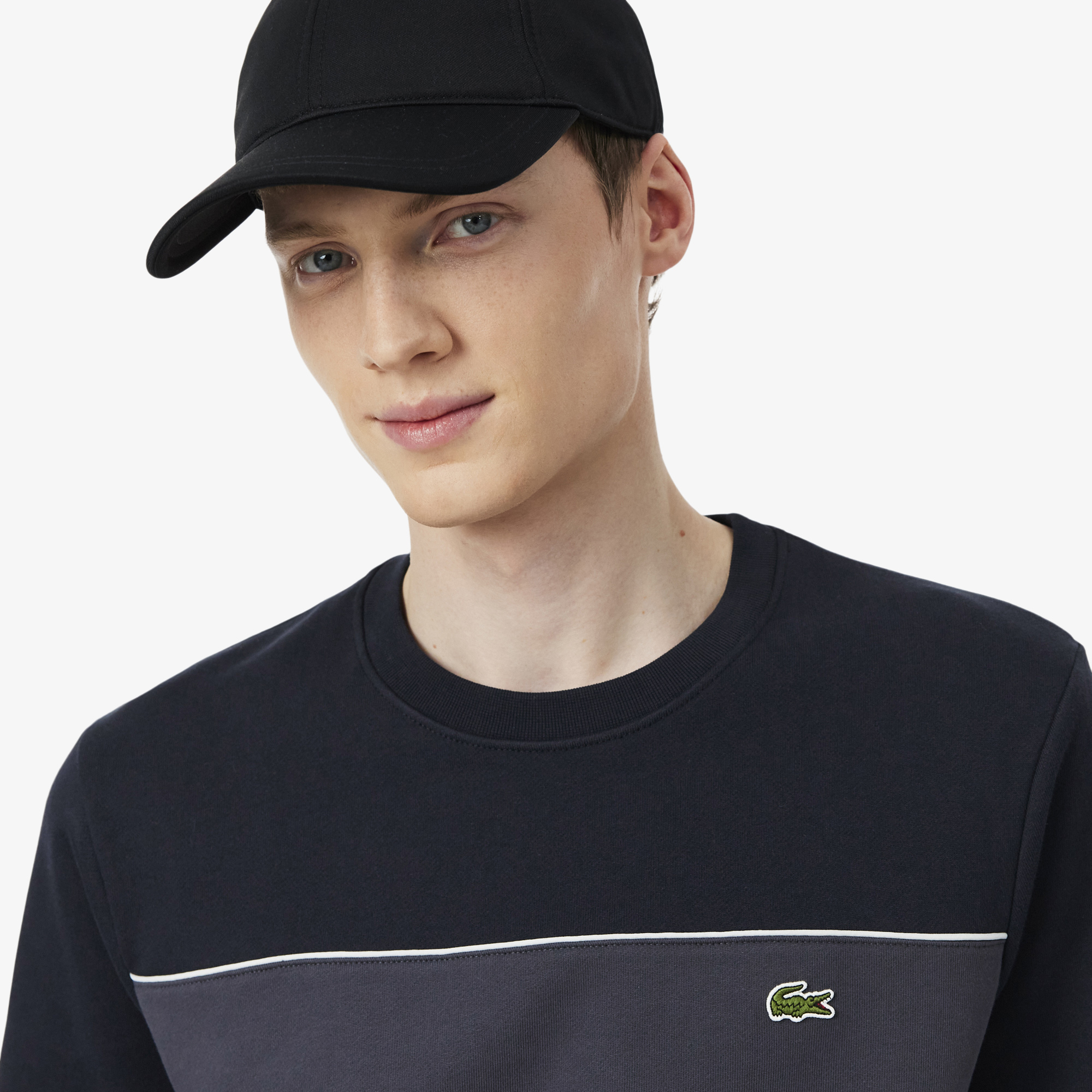 Áo Nỉ Lacoste Nam Dáng Suông Họa Tiết Color-Block