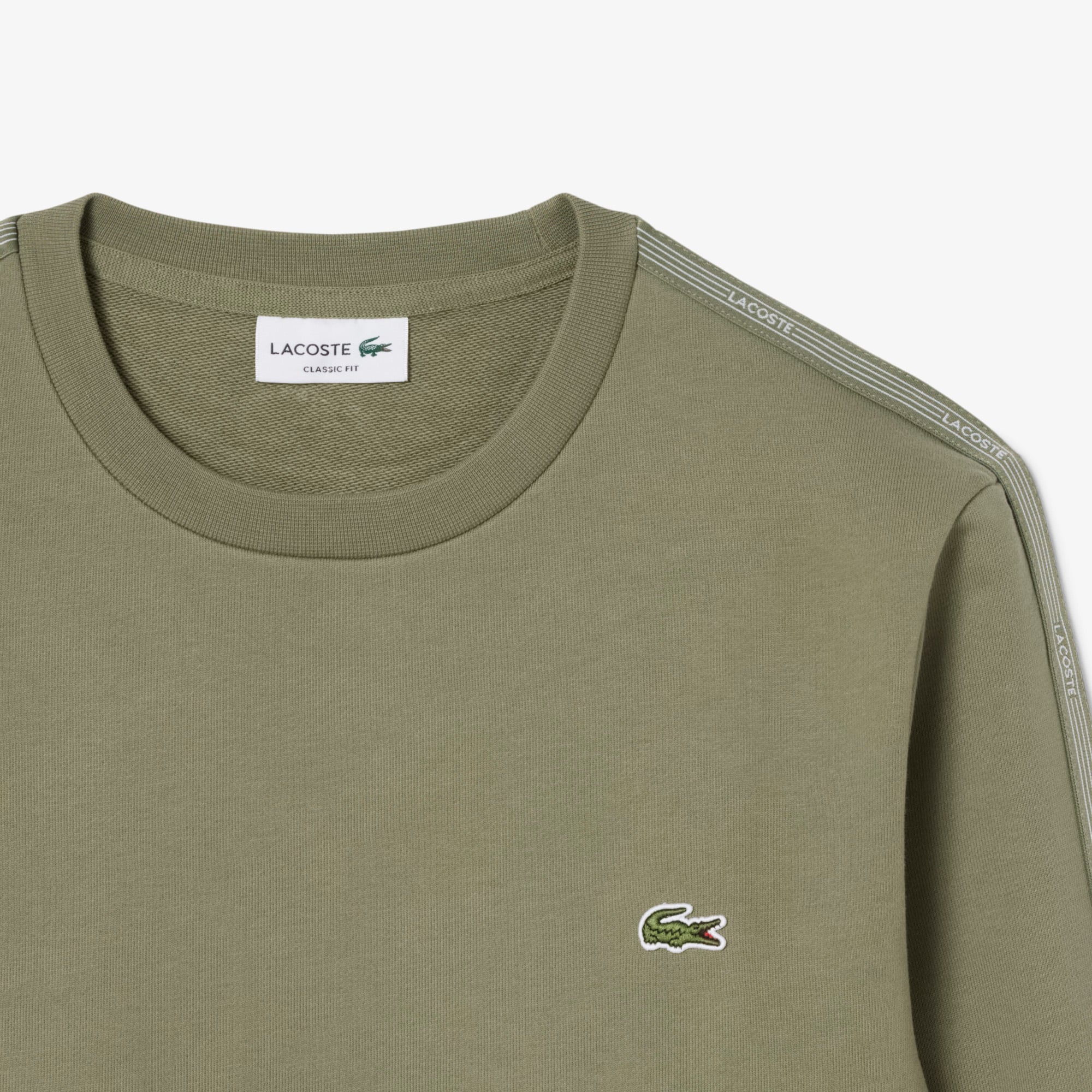 Áo Nỉ Lacoste Nam Dáng Suông Dải Băng Có Chi Tiết Kẻ Sọc