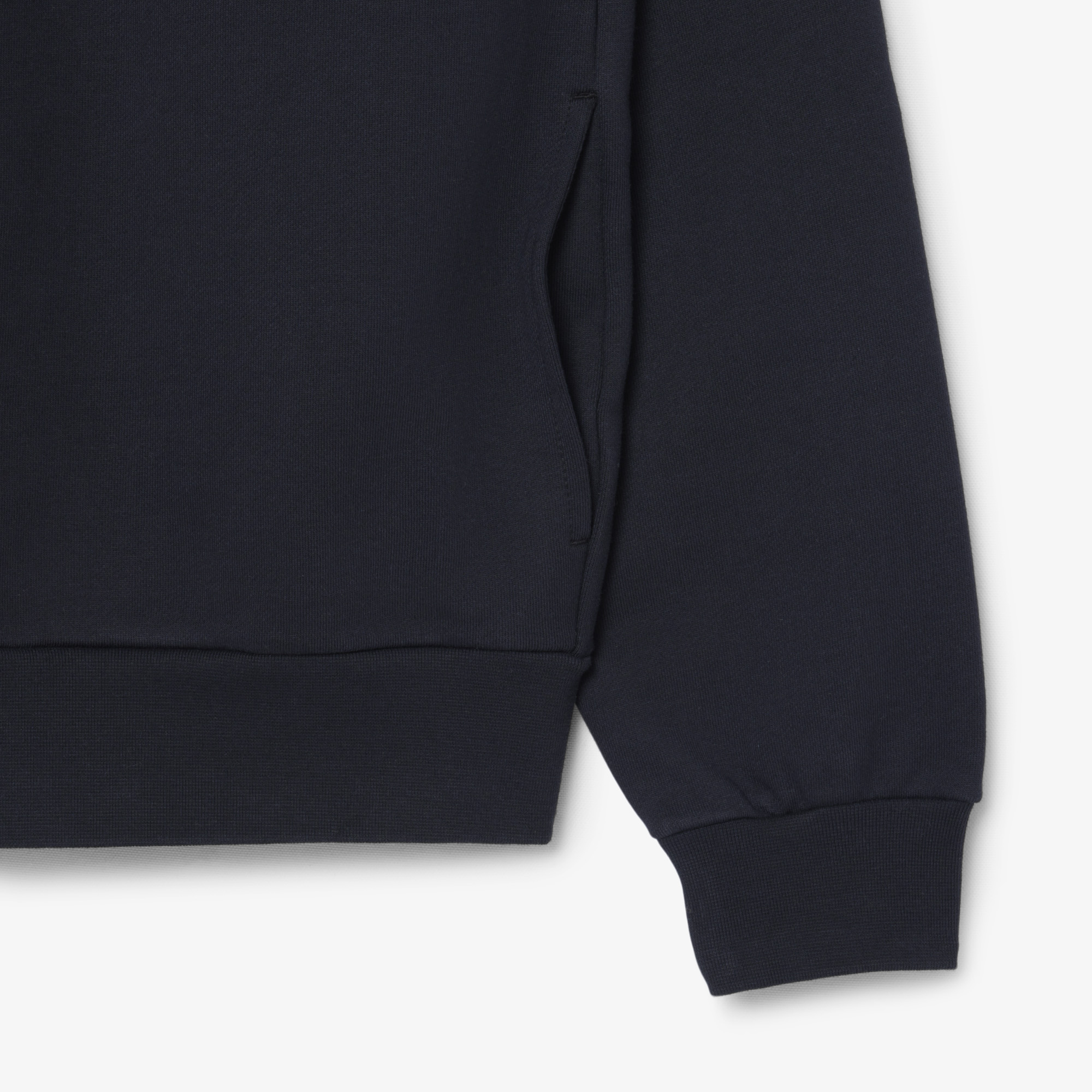 Áo Hoodie Lacoste Nam Dáng Cổ Điển Có Khóa Kéo Họa Tiết Color-Block