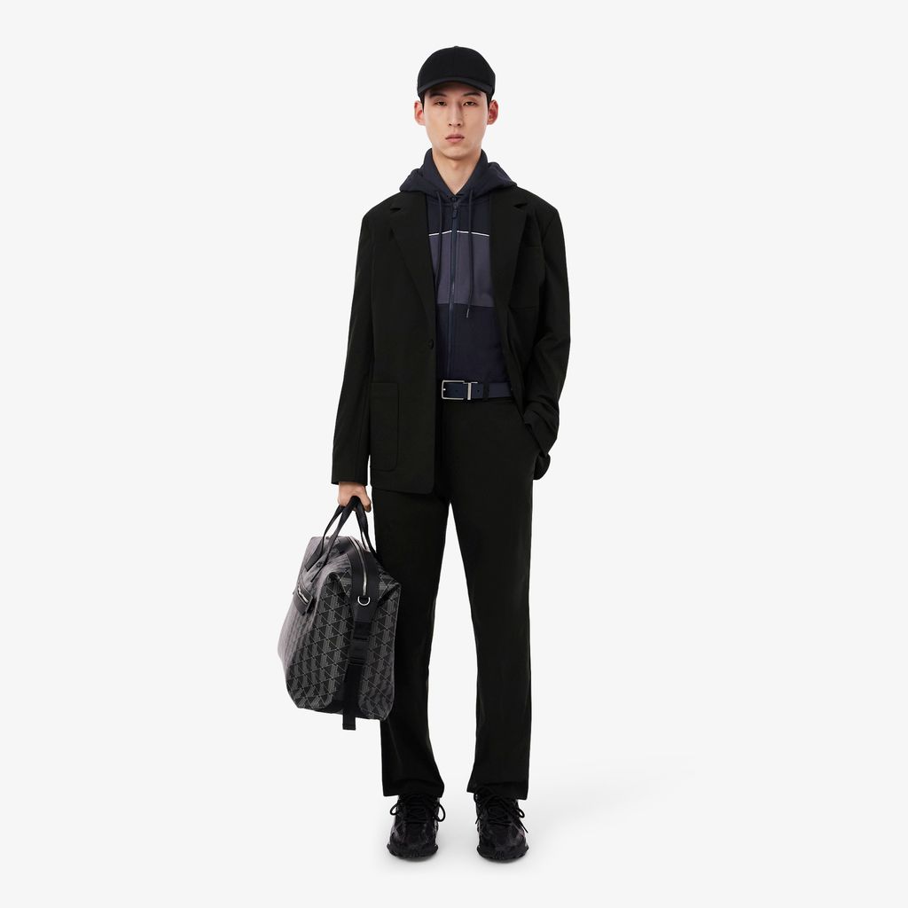 Áo Hoodie Lacoste Nam Dáng Cổ Điển Có Khóa Kéo Họa Tiết Color-Block