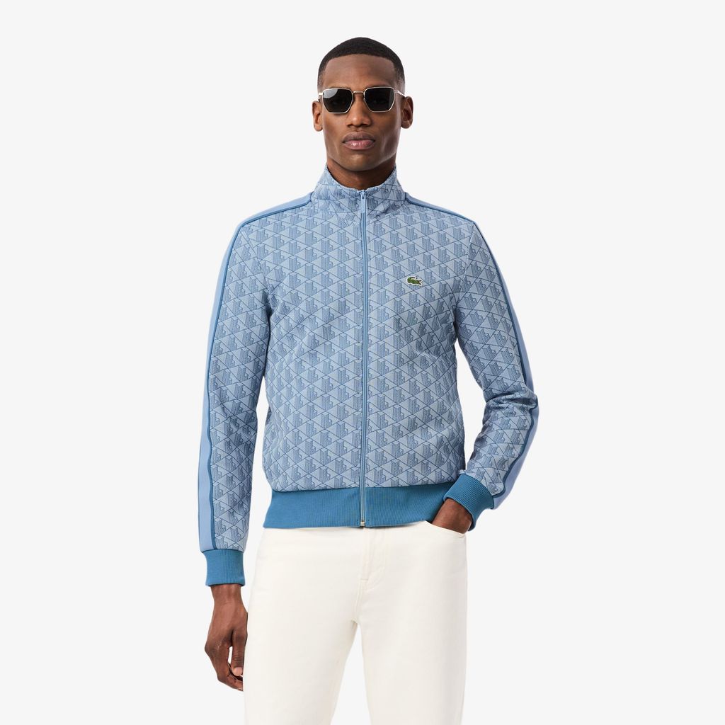 Áo Nỉ Lacoste Nam Paris Có Khóa Kéo Chất Liệu Jacquard