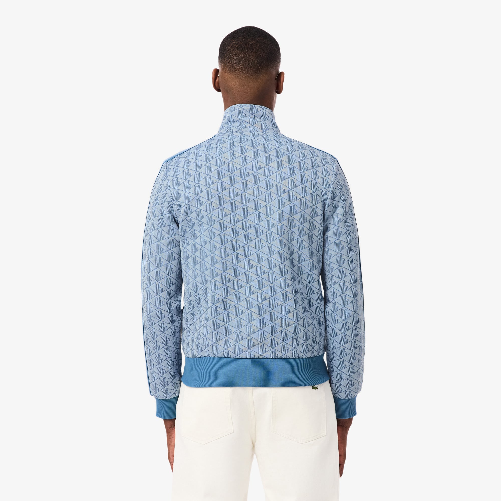 Áo Nỉ Lacoste Nam Paris Có Khóa Kéo Chất Liệu Jacquard
