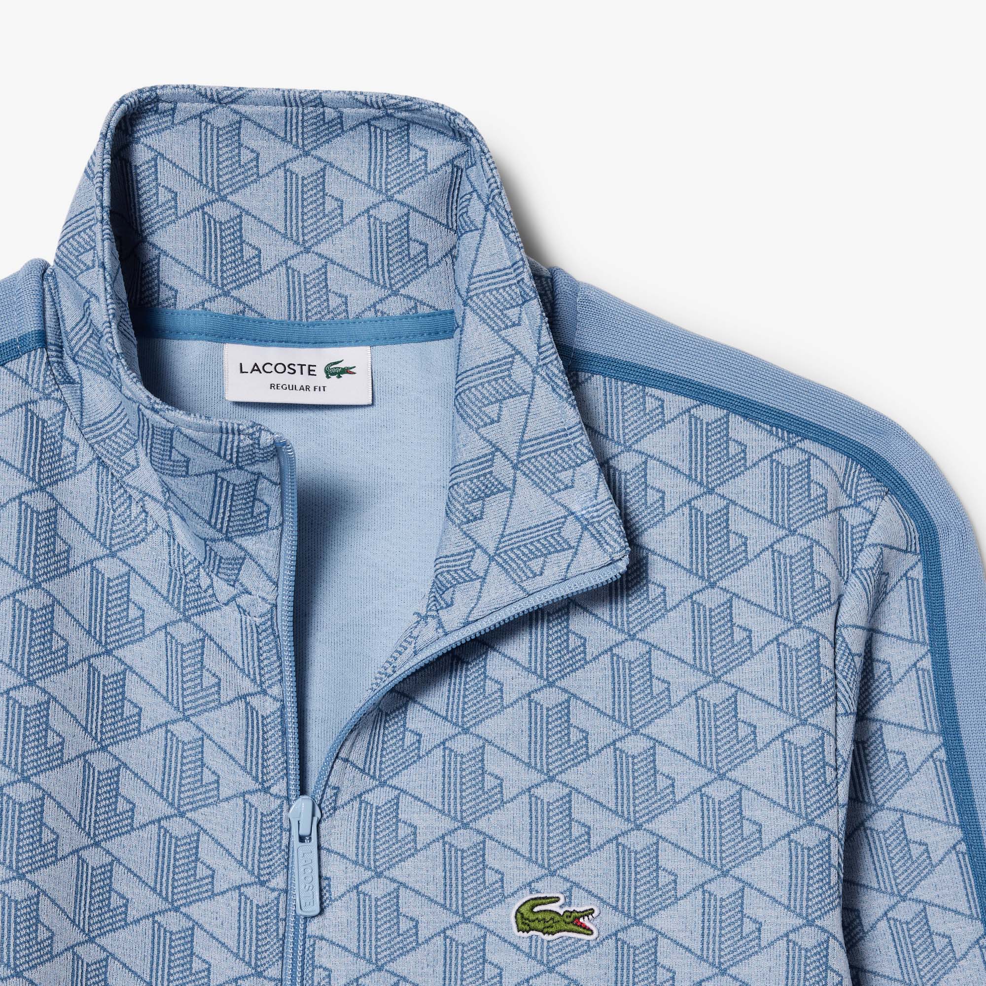 Áo Nỉ Lacoste Nam Paris Có Khóa Kéo Chất Liệu Jacquard