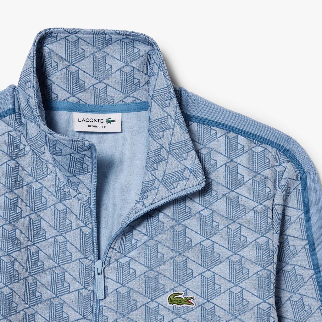 Áo Nỉ Lacoste Nam Paris Có Khóa Kéo Chất Liệu Jacquard