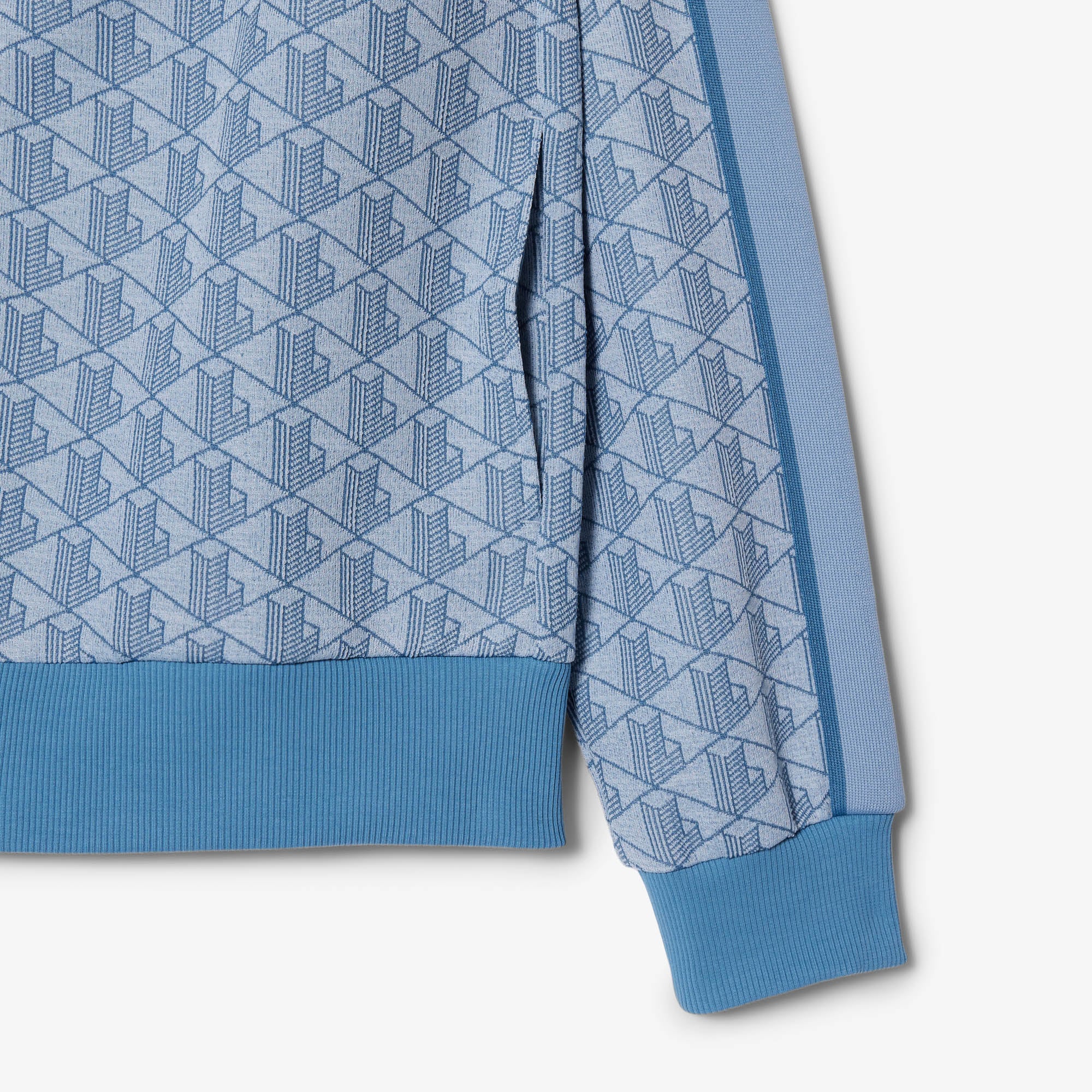 Áo Nỉ Lacoste Nam Paris Có Khóa Kéo Chất Liệu Jacquard