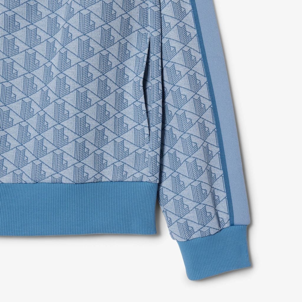 Áo Nỉ Lacoste Nam Paris Có Khóa Kéo Chất Liệu Jacquard