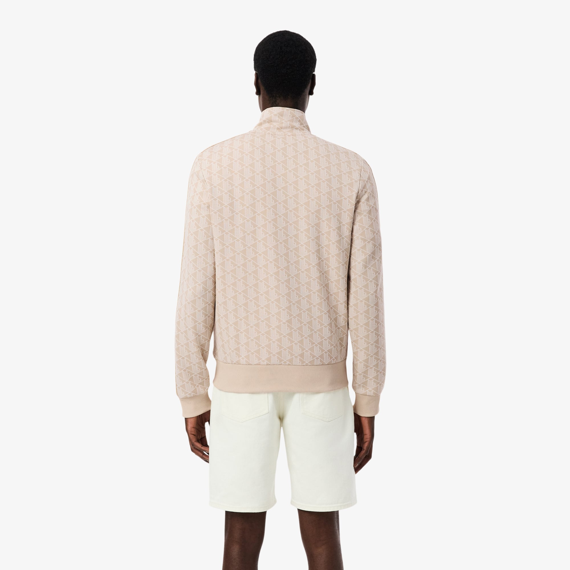 Áo Nỉ Lacoste Nam Paris Có Khóa Kéo Chất Liệu Jacquard