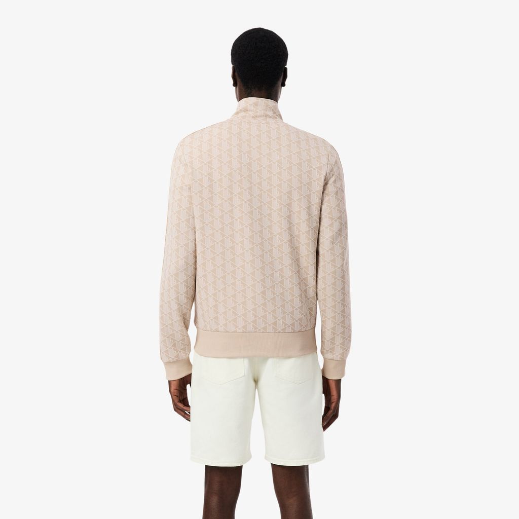 Áo Nỉ Lacoste Nam Paris Có Khóa Kéo Chất Liệu Jacquard