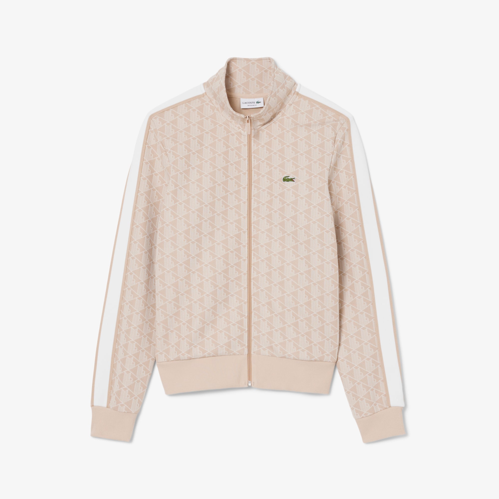 Áo Nỉ Lacoste Nam Paris Có Khóa Kéo Chất Liệu Jacquard
